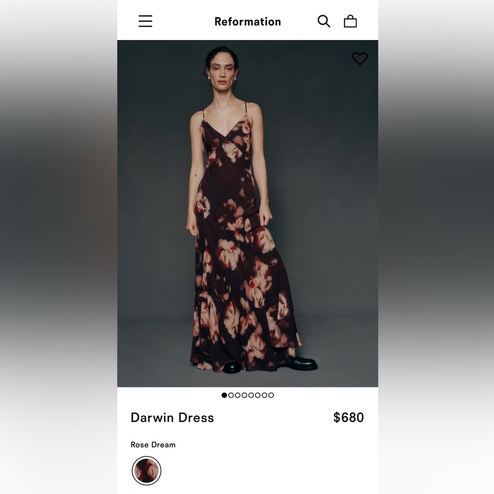Reformation Darwin Dress in Rose Dream
